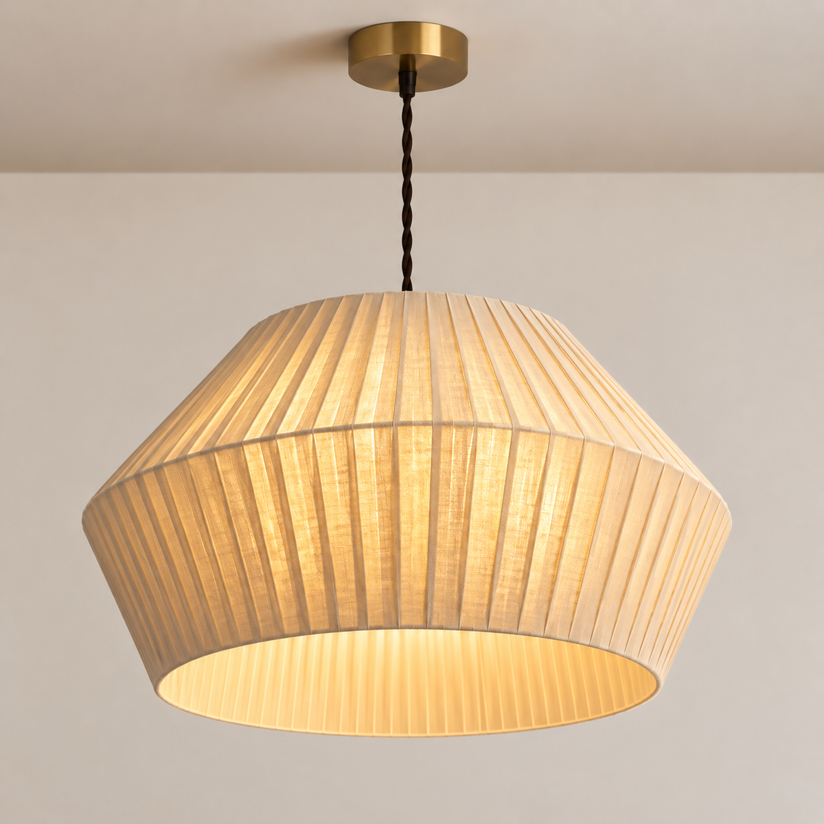 CGC Janica Large 50cm Pleated Stone Lamp Shade