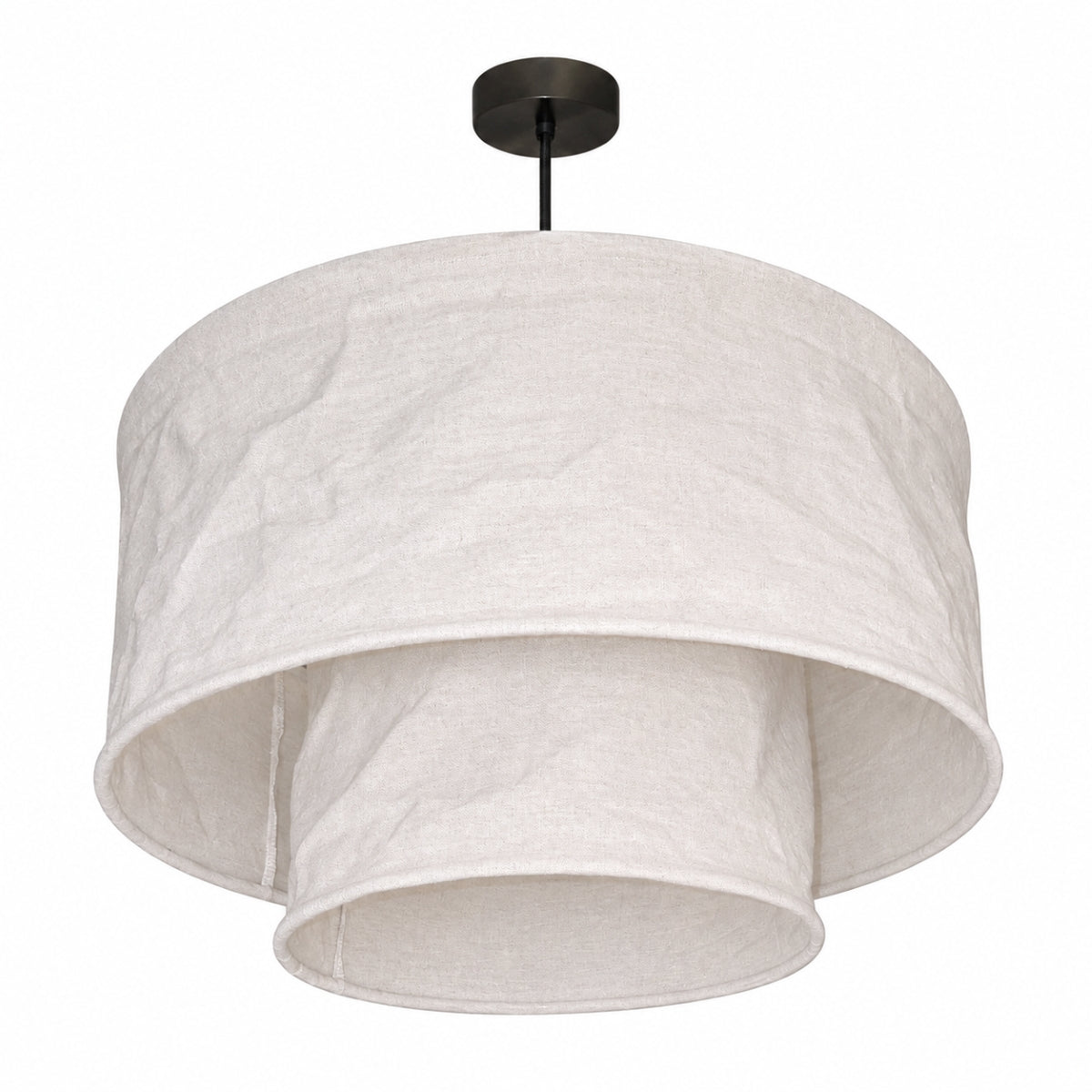 CGC Marisol Large 50cm Two Tier Oatmeal Linen Lampshade