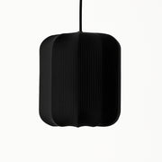 Black pendant lamp on a white background