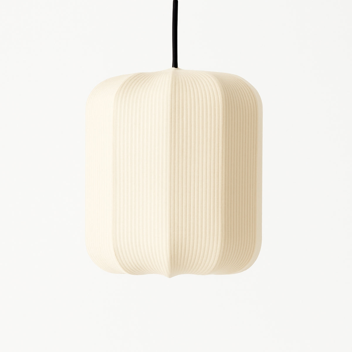 CGC LILA Cream Cylinder Ribbed Stretch Cotton Fabric Lampshade