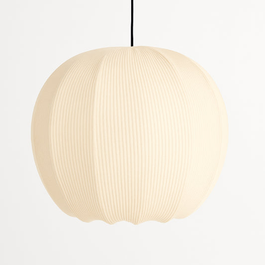 CGC LILA Cream Rounded Ribbed Stretch Cotton Fabric Lampshade