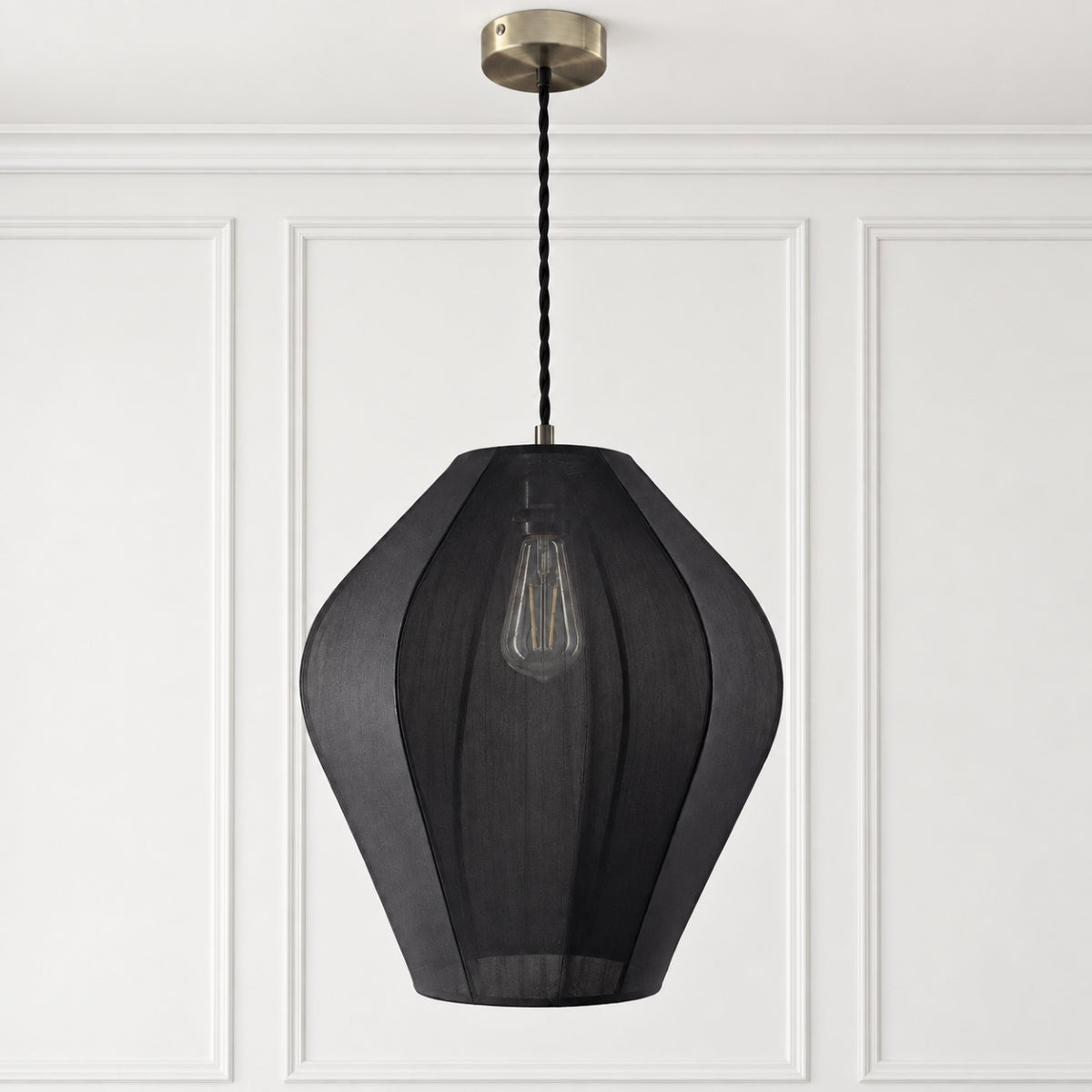 CGC Manon 40cm Black Fine Stretch Fabric Siloulette Lampshade