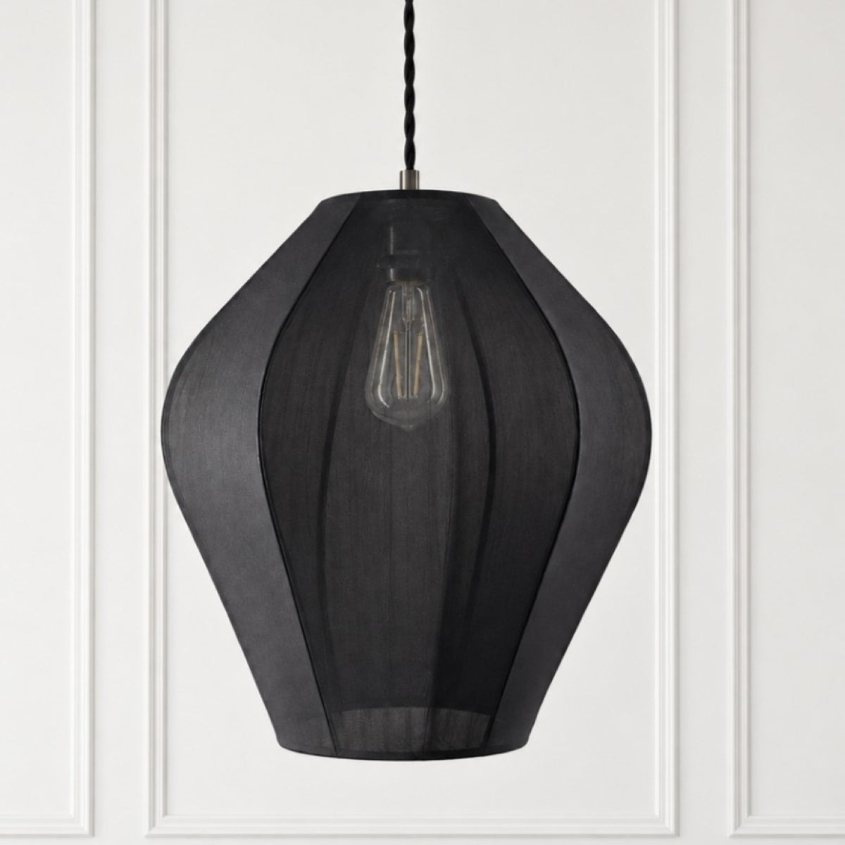 CGC Manon 40cm Black Fine Stretch Fabric Siloulette Lampshade