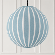 CGC Fleur Large 45cm Blue & White Striped Round Globe Lantern Lampshade