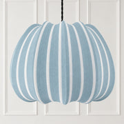 CGC Fleur Large 50cm Blue & White Striped Bell Lantern Lampshade
