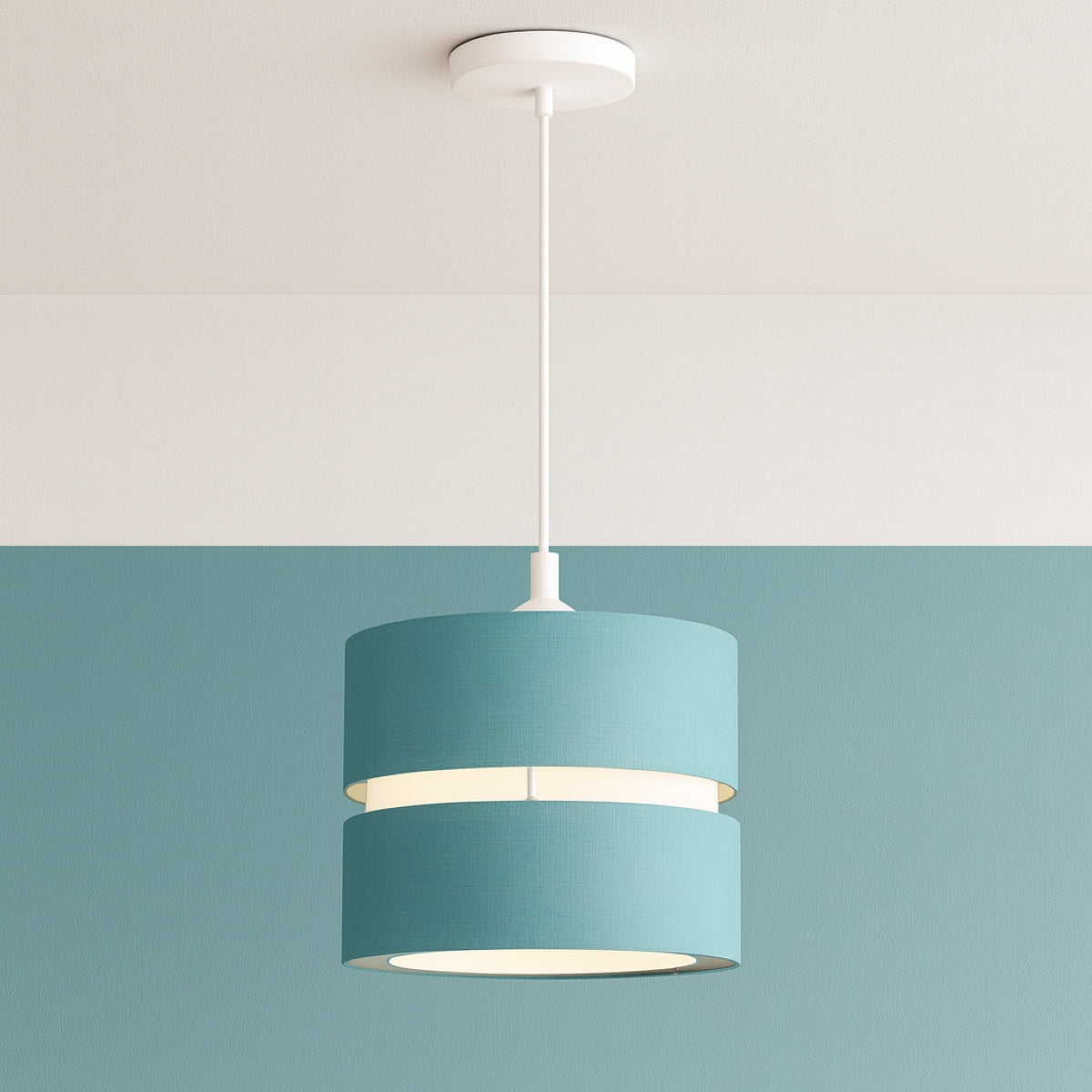 CGC GAYLE Teal Two Tier Ceiling Shade