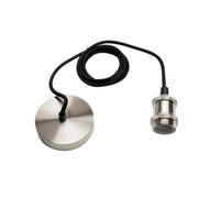 CGC CASSIE Satin Silver 1.5m adjustable E27 Ceiling Pendant and Matching ceiling Rose