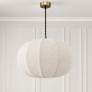 CGC Zita Large Oval Cream Soft Boucle Fabric Lampshade