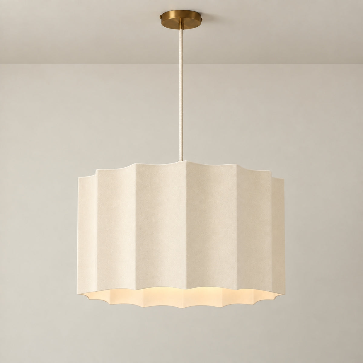 CGC Catalina Large 50cm Light Grey Inverted Scallop Lampshade