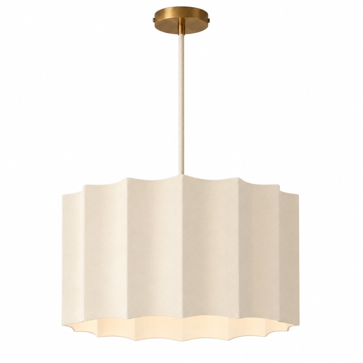 CGC Catalina Large 50cm Light Grey Inverted Scallop Lampshade