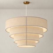CGC Piper Four Layered Cream Fine Linen Drum Lampshade Large