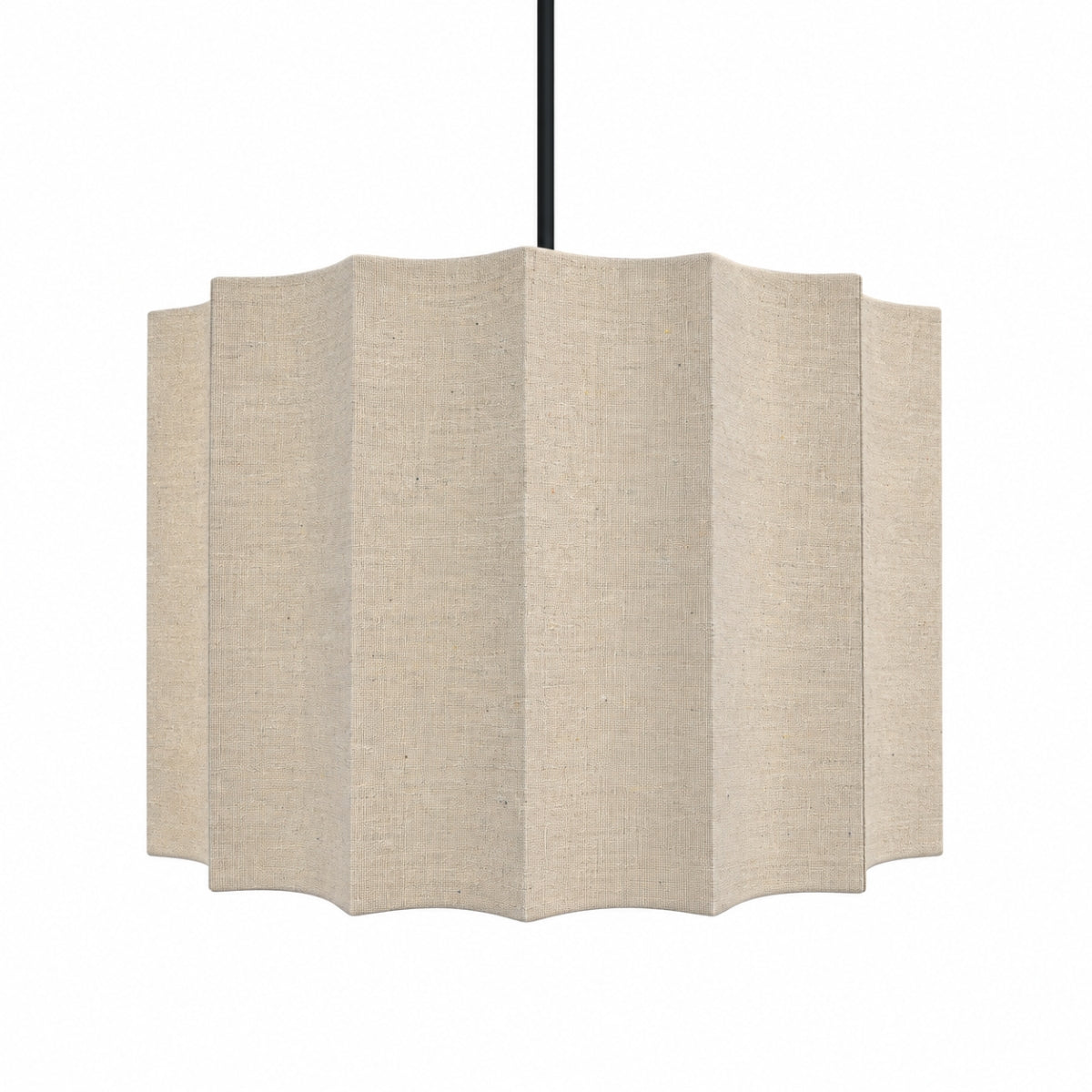 CGC Catalina Large 50cm Oatmeal Linen Inverted Scallop Lampshade