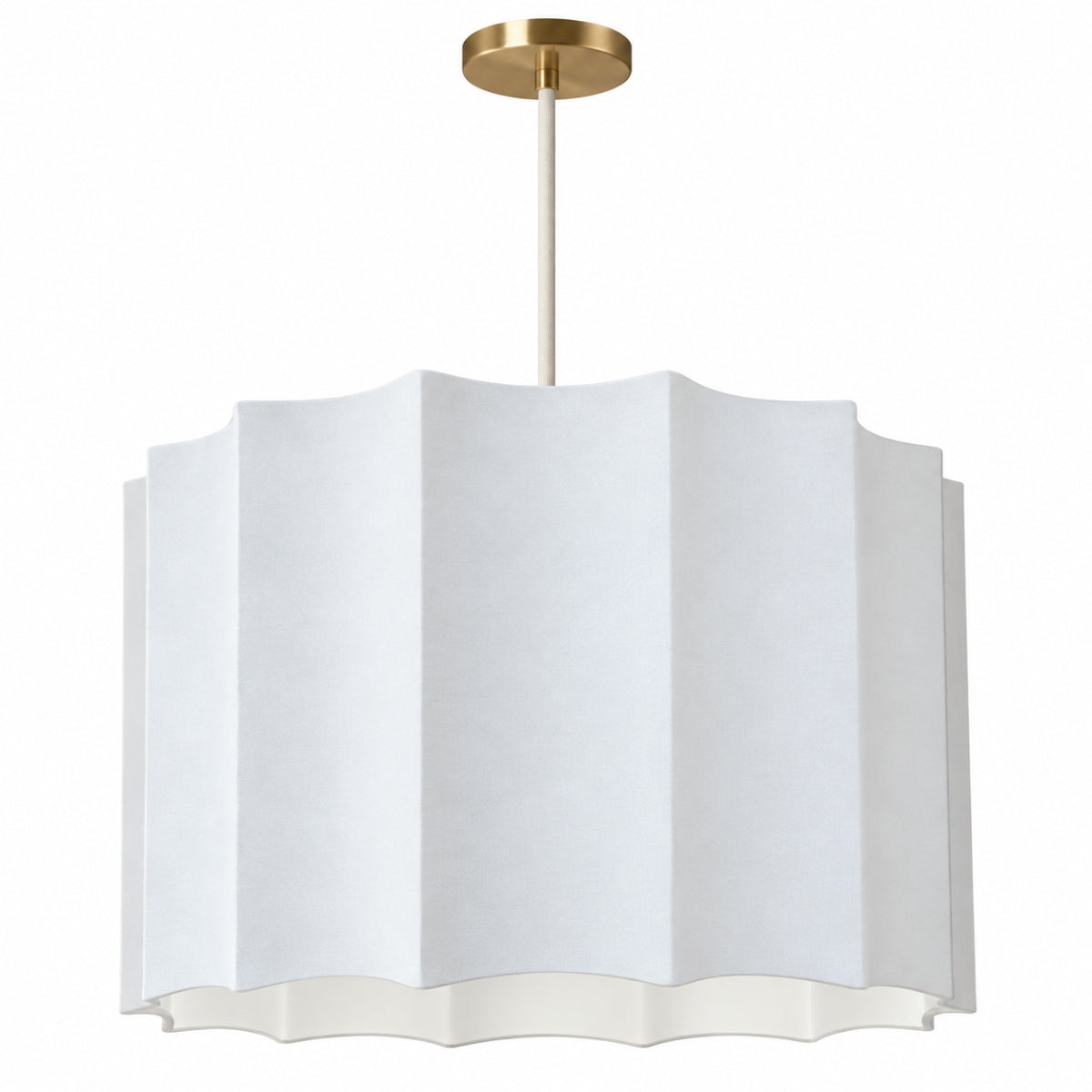 CGC Catalina Large 50cm Pale Grey Inverted Scallop Lampshade