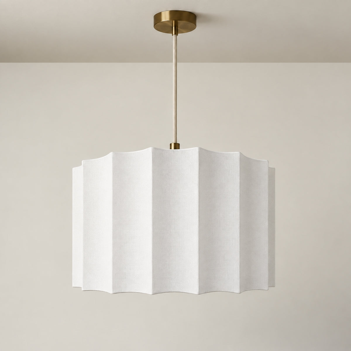 CGC Catalina Large 50cm Pale Grey Inverted Scallop Lampshade