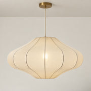 CGC Jolie Large 50cm Soft Ivory Stretch Smooth Fabric Round Seashell Lampshade