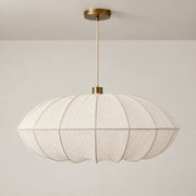 CGC Jade Large 60cm Cream Ruffled Silk Fabric Oval Lampshade