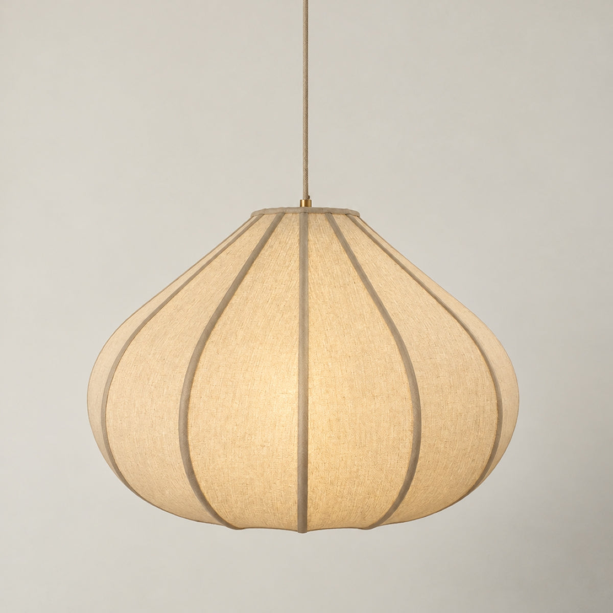 CGC Libby 50cm Large Oatmeal Stretch Linen Fabric Bell Shape Lampshade