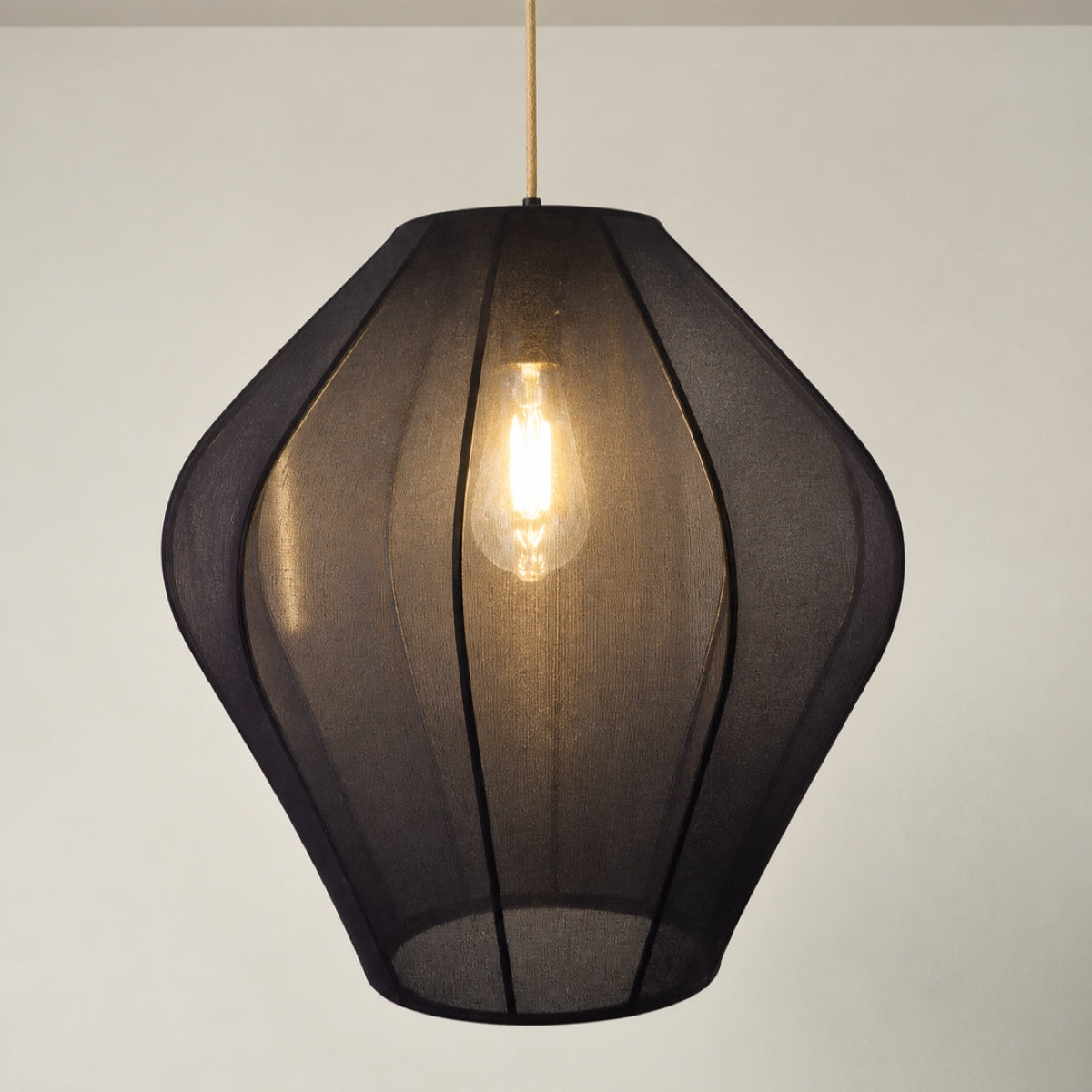 CGC Manon 40cm Black Fine Stretch Fabric Siloulette Lampshade