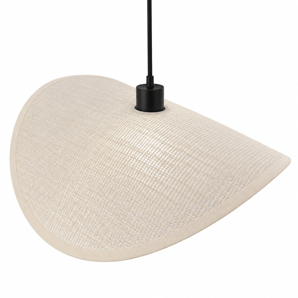 CGC Lyra 50cm White Knitted Fabric Curved Wave Easy Fit Lampshade