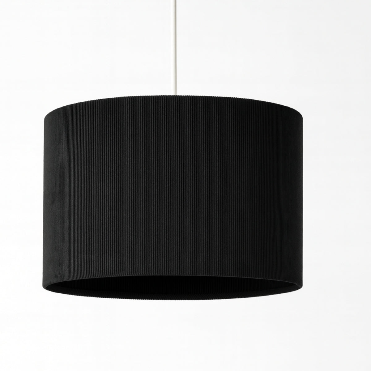 Black pendant lamp on a white background