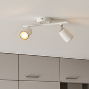 CGC JACK White Double Head GU10 Twin Ceiling Spot Bar Light