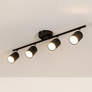 CGC JACK Black Four Head GU10 Ceiling Spot Bar Light