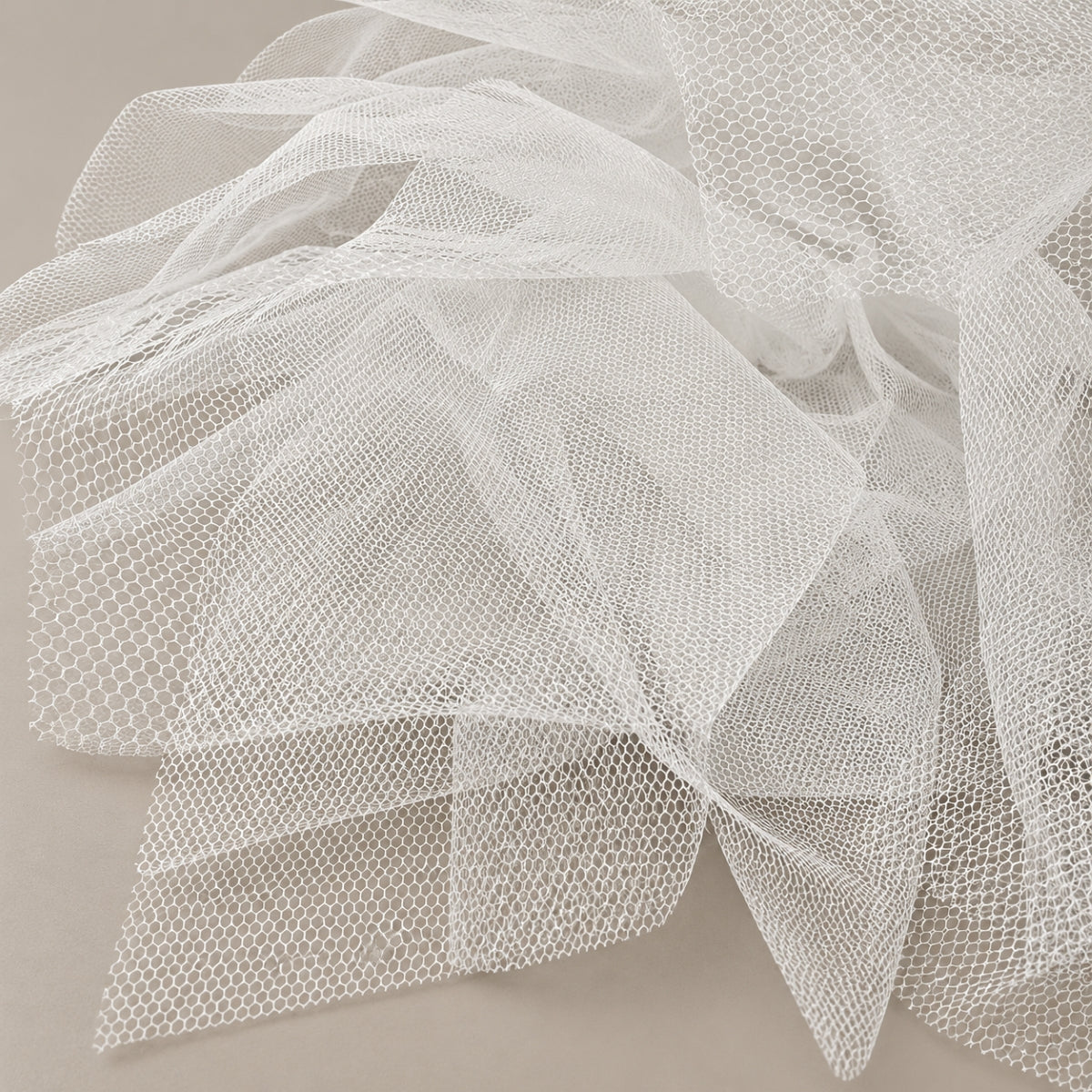 CGC Odette White 60cm Oversized Ruffle Layered Cloud Style Tulle Silhouette Lampshade