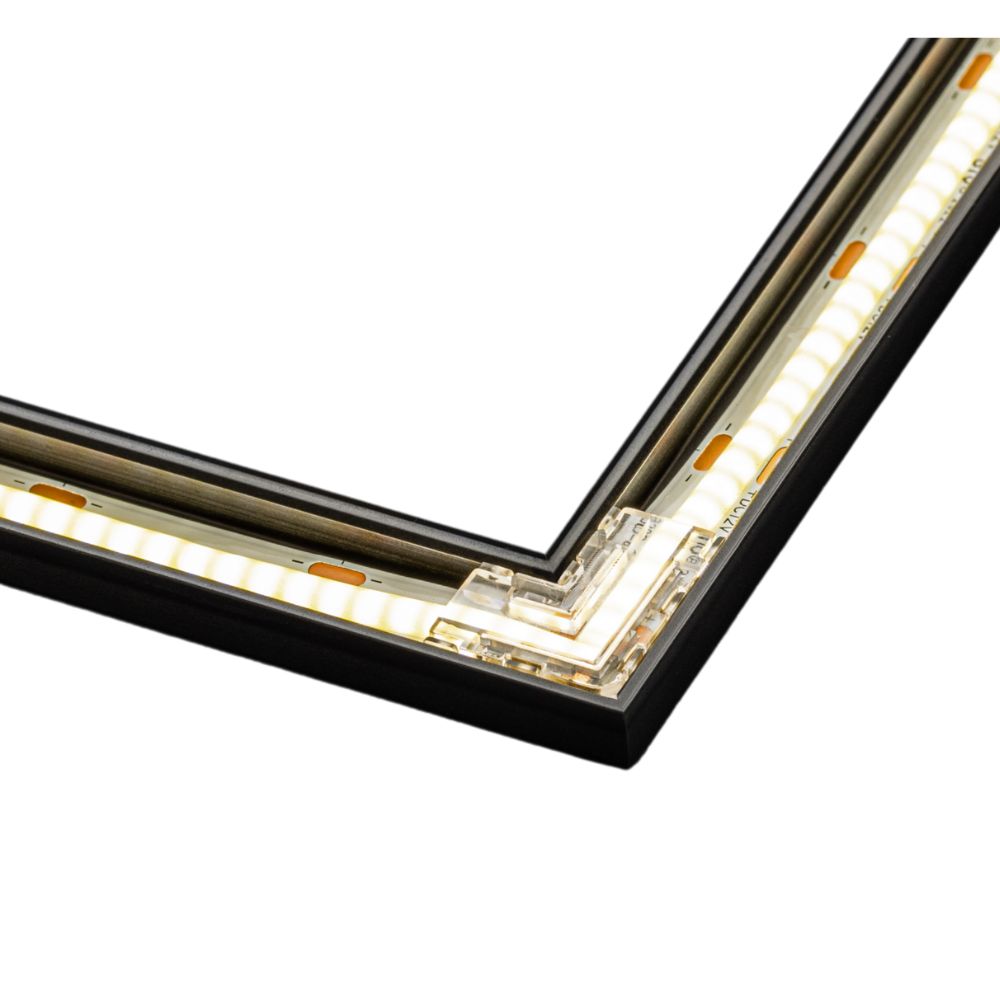 Transparent corner connector for COB LED Strip