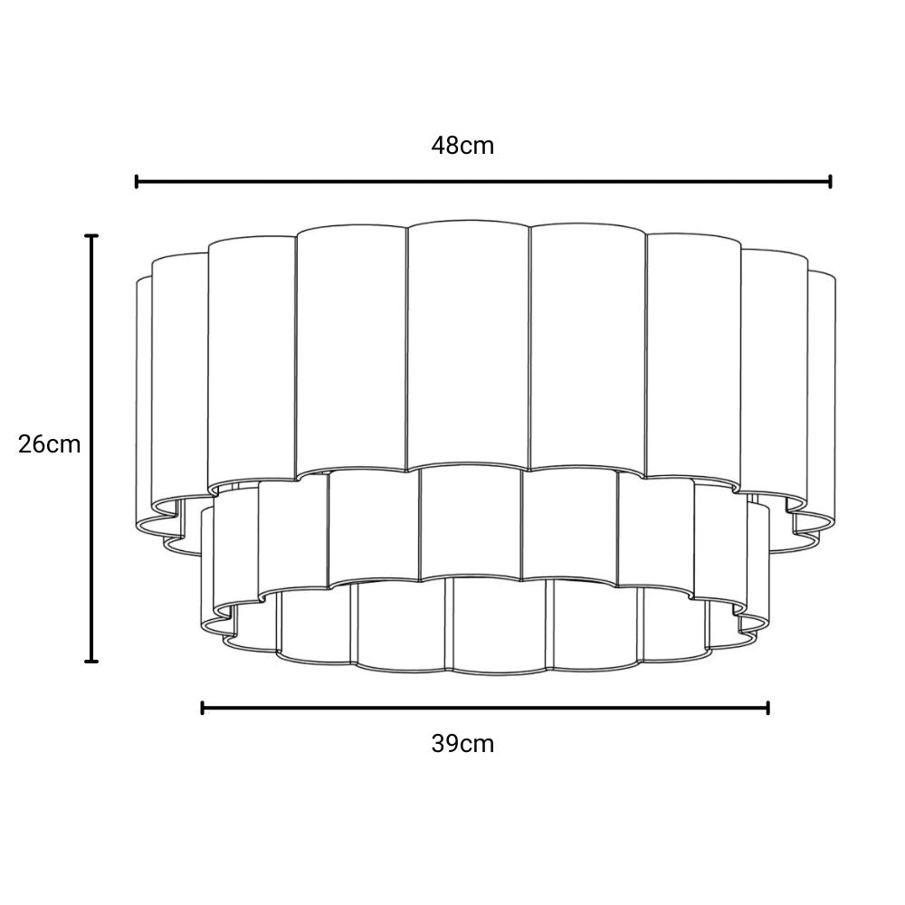 Measurement chart of a cylindrical object with dimensions labeled.