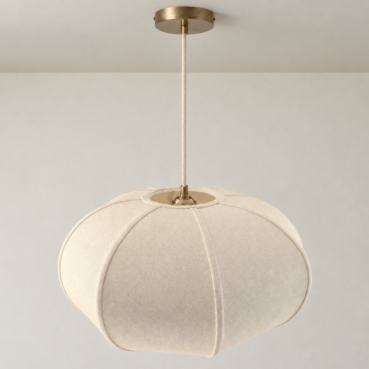 CGC LIBBY Large 45cm Cream Fine Linen Fabric Lampshade