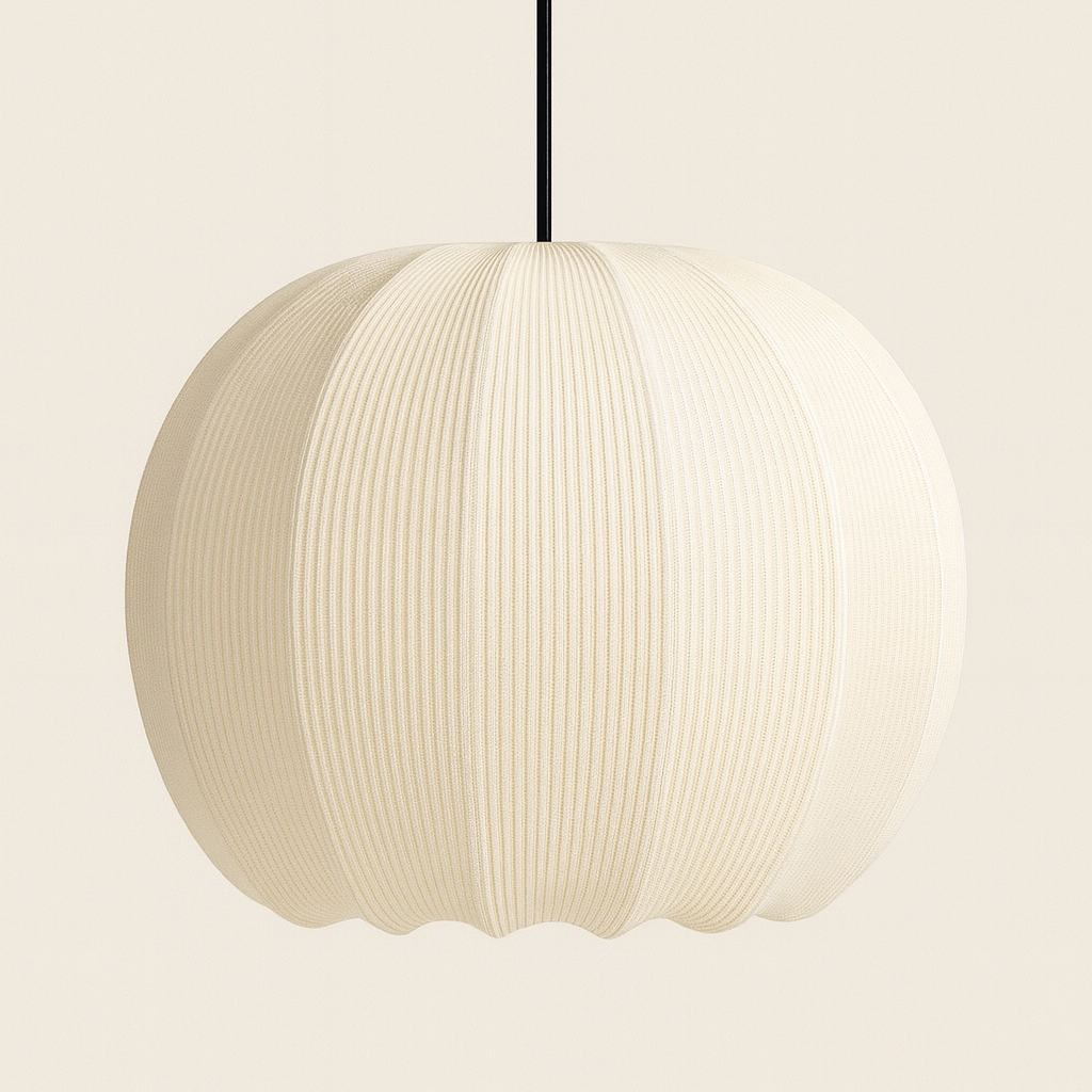 White pendant lamp on a beige background