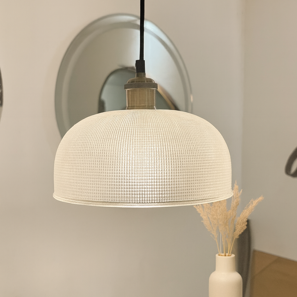 CGC HOLLY Prismatic Glass Dome Diner Lampshade