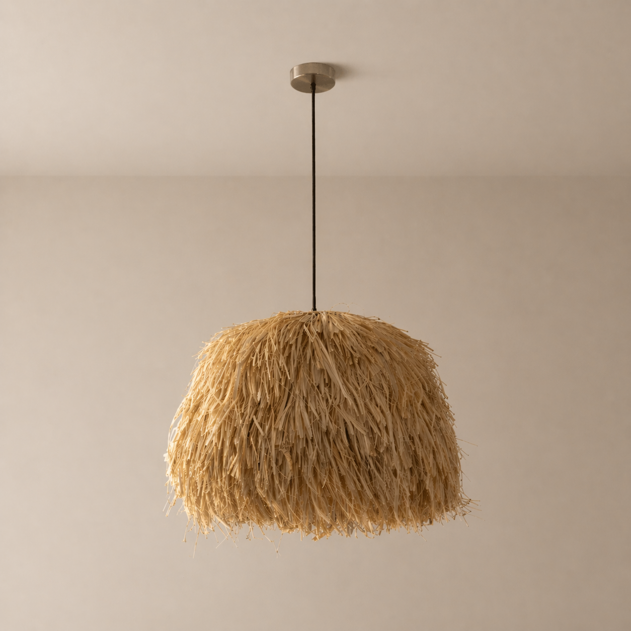 CGC Gilli Large Natural Raffia Grass  67 cm Lampshade Easy Fit Pendant Light Shade
