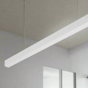 CGC Luna White Linear LED Suspended Ceiling Light Pendant 1.2m 4000k Natural White LED