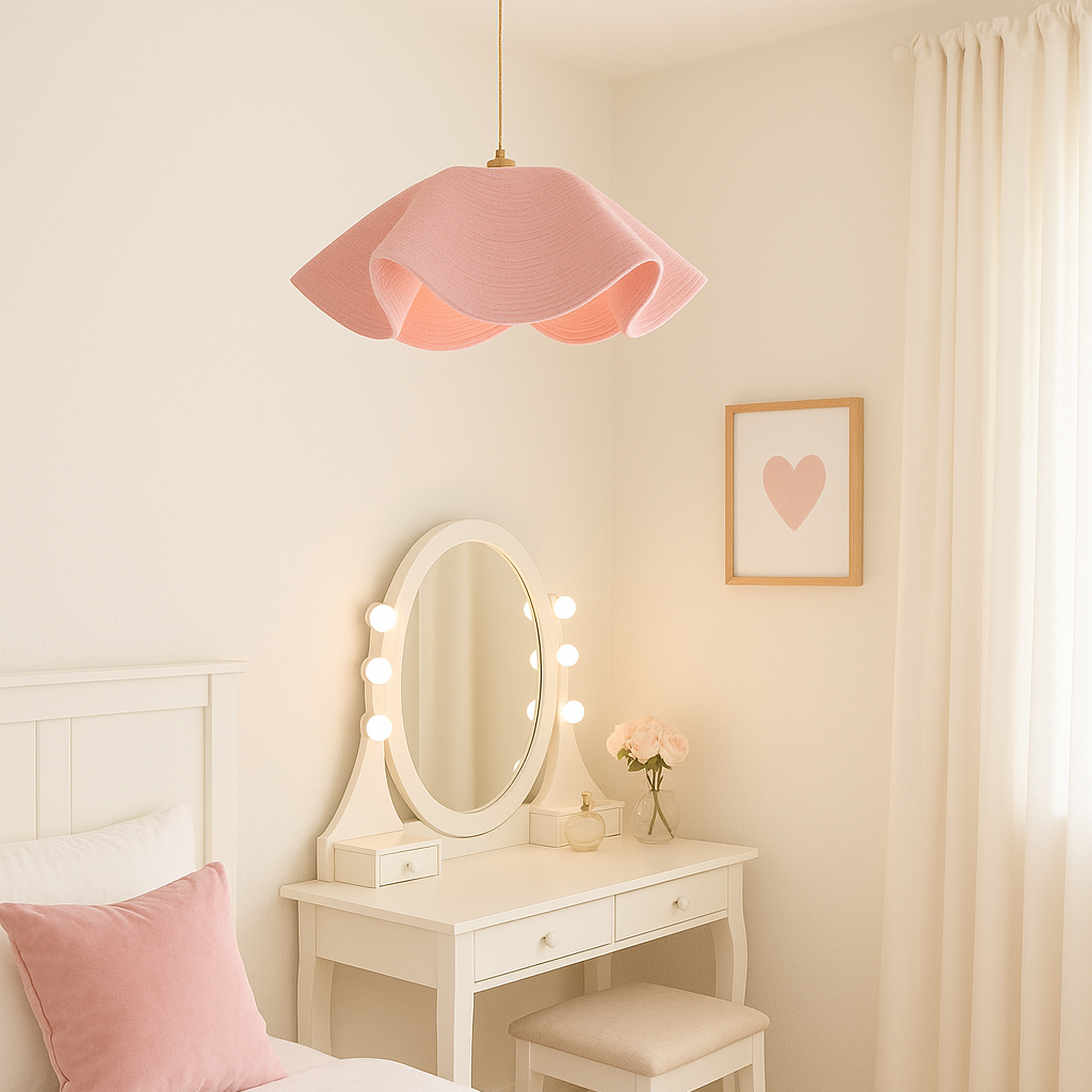 CGC Flora 78cm Pink Large Floppy Fabric Lampshade