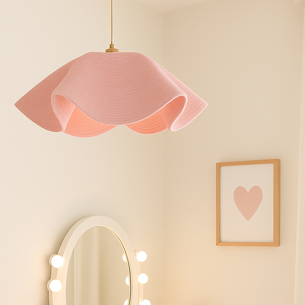 CGC Flora 78cm Pink Large Floppy Fabric Lampshade