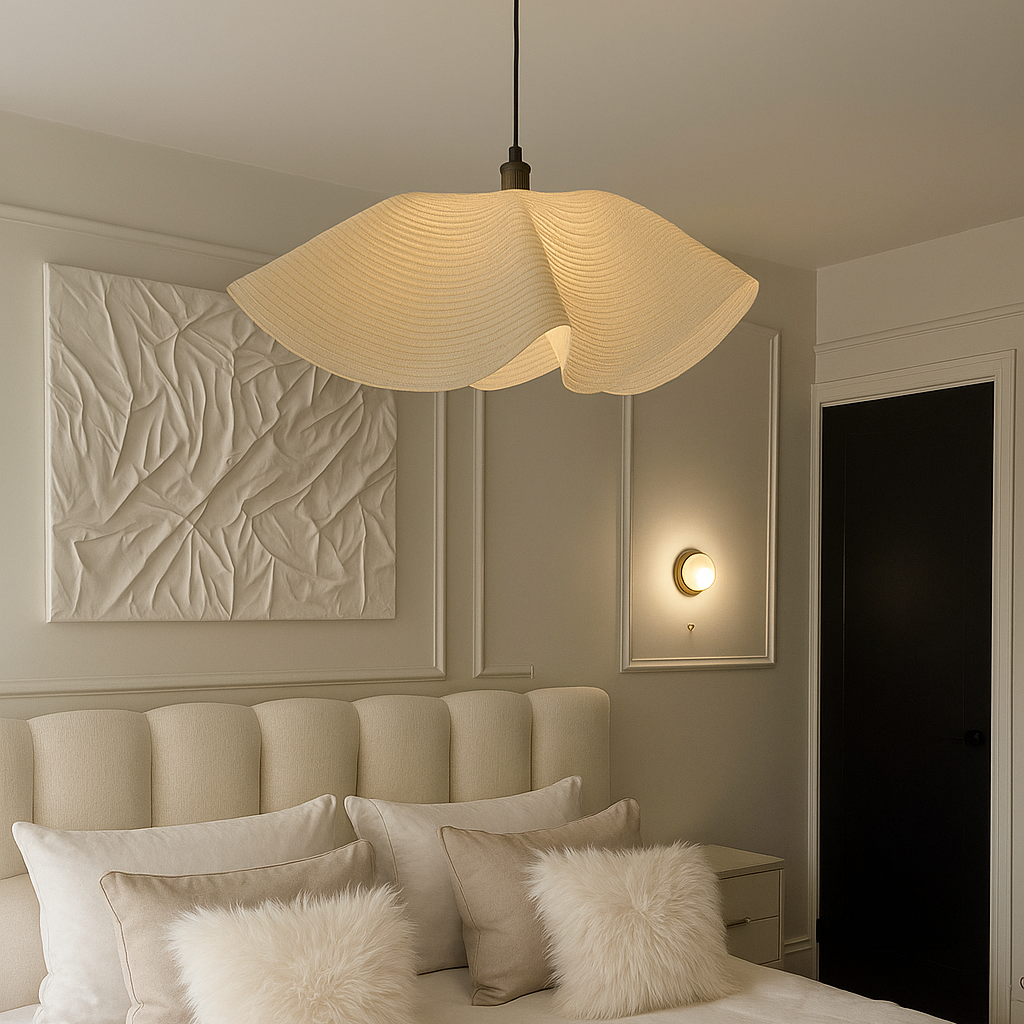 CGC Flora 78cm Cream Large Floppy Fabric Lampshade