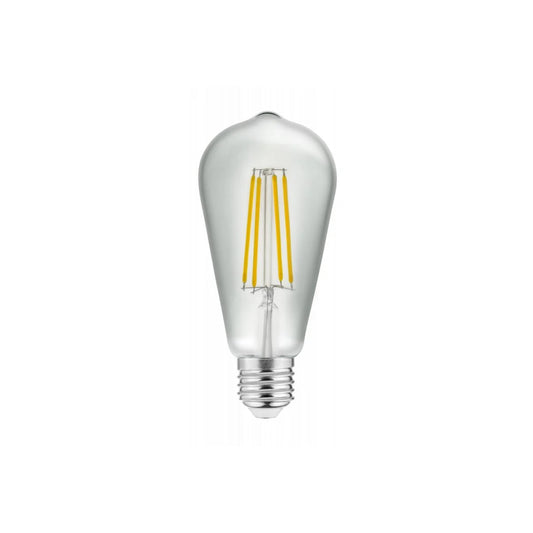 Our natural white LED bulbs have a visible filament for a distinctive look that will complement an array of home decors. The clear glass gives the bulb a vintage feel.  Not only is it a decorative feature light bulb, but it also has low energy consumption, making it both practical and ideal for mood lighting.
