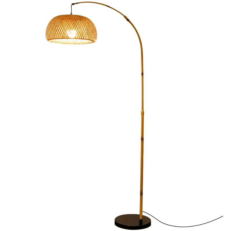 CGC RITA Bamboo Large Curved Floor Lamp