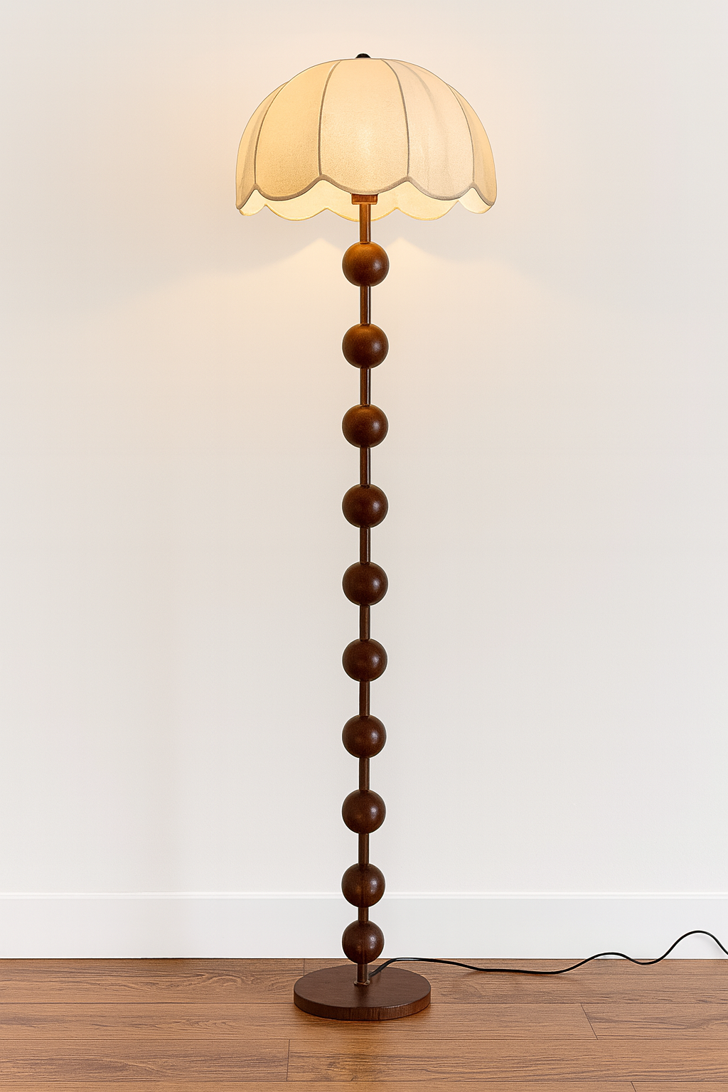 CGC VIOLA Floor Lamp with Scalloped Lampshade