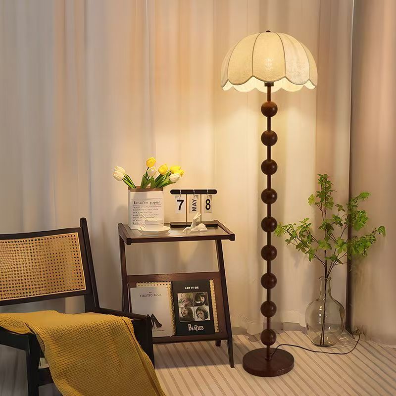 CGC VIOLA Floor Lamp with Scalloped Lampshade