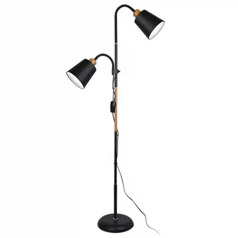 CGC NOOR Black Adjustable Twin Head Floor Lamp