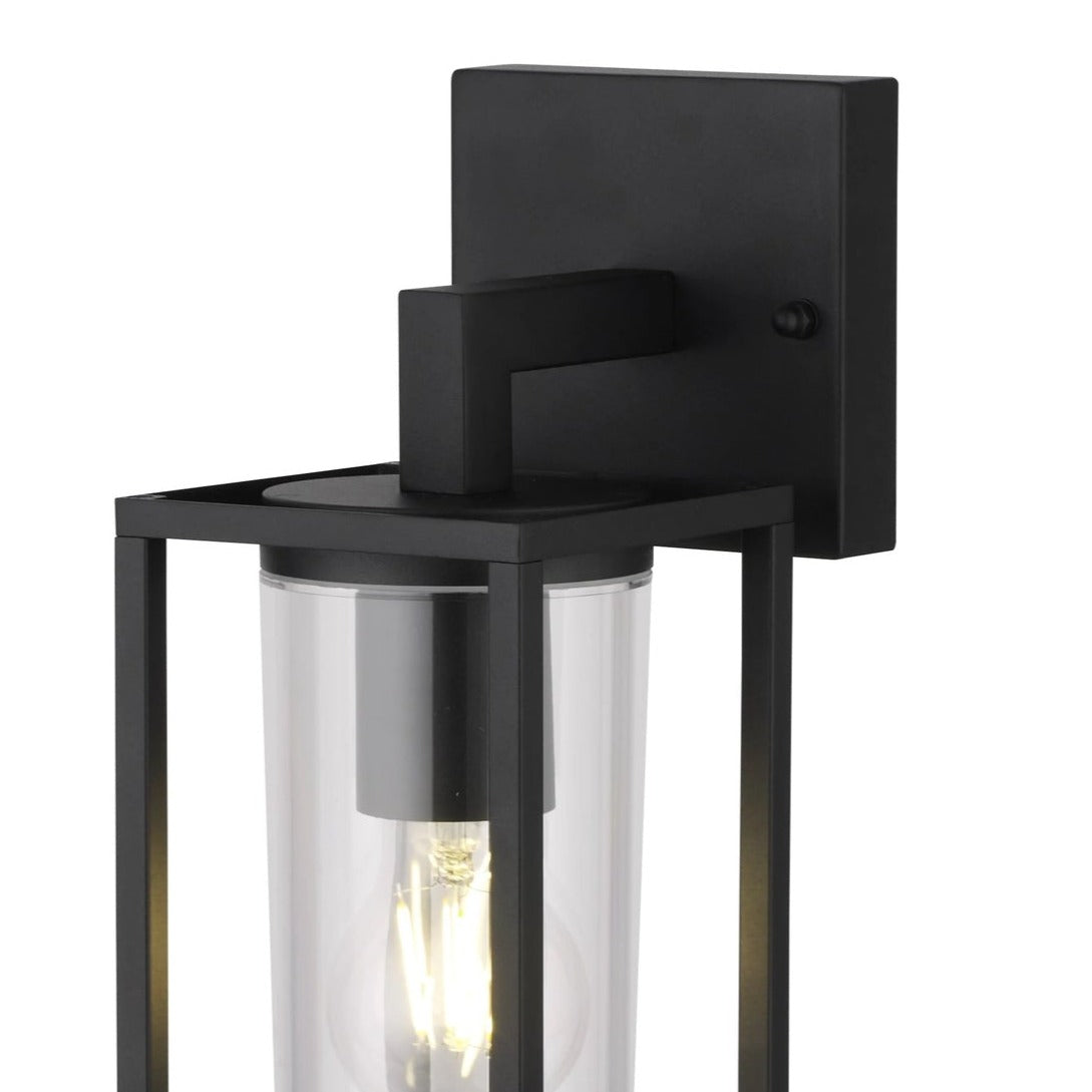 If you’re looking for a modern take on a traditional outdoor wall light, this black lantern  wall light with clear diffuser is perfect for adding style and protection for your home. This classic design with a contemporary twist, styled with a metal lantern shape and fitted with a cylinder diffuser that allows the light to shine effectively.  This product also contains an imposing black finish, making it ideal for any home design