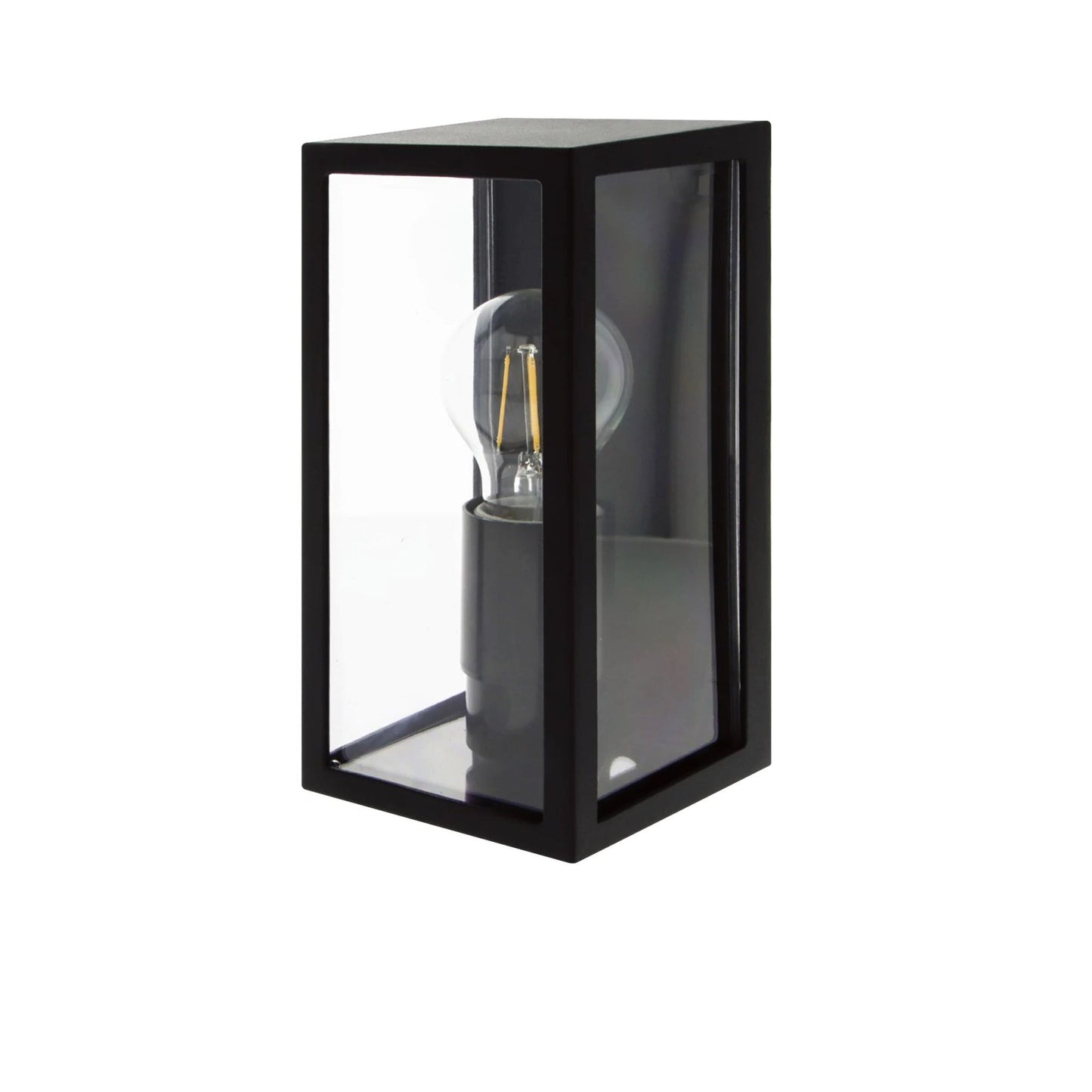 Our Marina black aluminum outdoor wall mounted lantern outdoor light with clear polycarbonate diffusers would look perfect in a modern or more traditional home design. Outside wall lights can provide atmospheric light in your garden, at the front door or on the terrace as well as a great security solution. It is designed for durability and longevity with its robust material producing a fully weatherproof and water resistant light fitting.