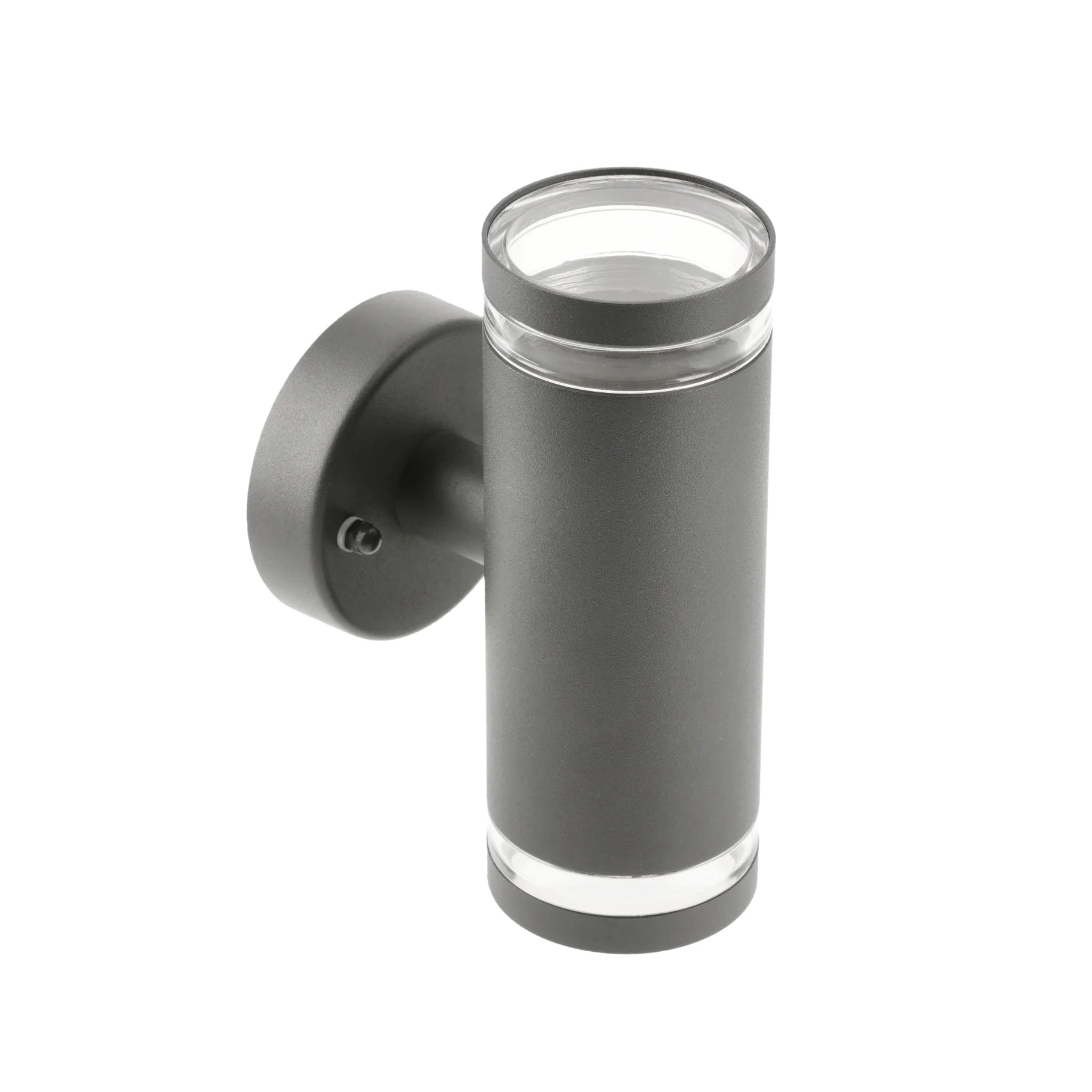 Our Jennifer dark grey outdoor wall mounted up and down cylinder outdoor light would look perfect in a modern or more traditional home design. Outside wall lights can provide atmospheric light in your garden, at the front door or on the terrace as well as a great security solution. It is designed for durability and longevity with its robust material producing a fully weatherproof and water resistant light fitting