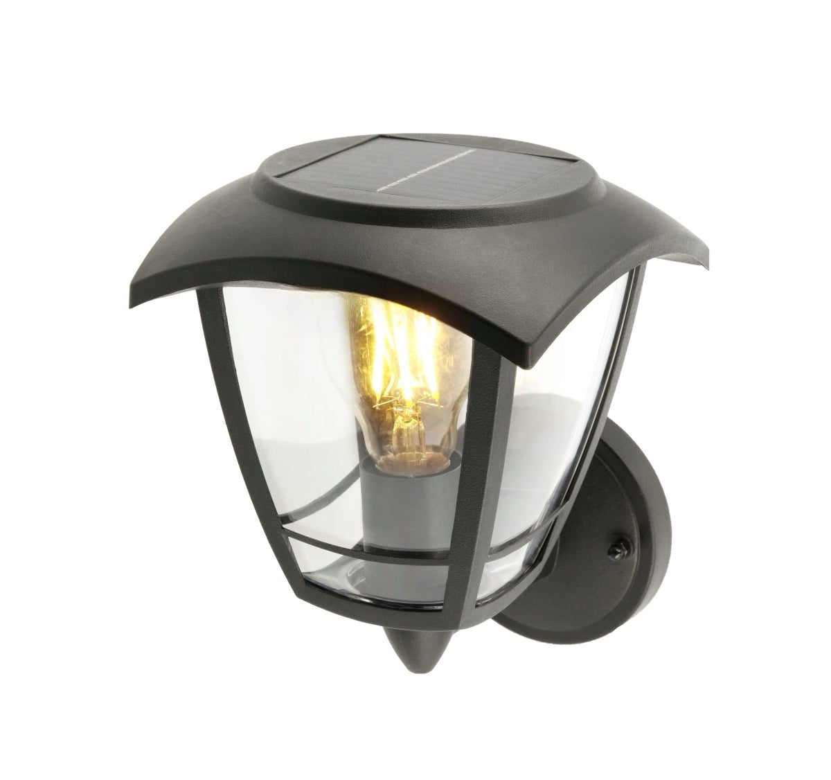 Create an aesthetically pleasing lighting system around your home with our Lara solar lantern light for your walls. This product is featured as an elegant and traditional lantern wall light design, constructed from black polycarbonate and fitted with clear polycarbonate diffusers.