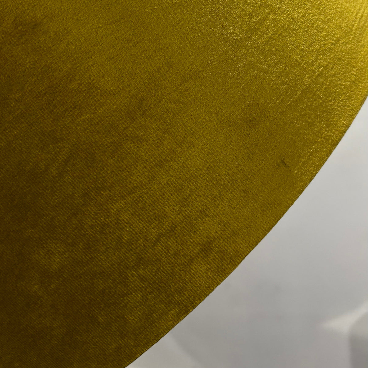 CGC MILANO Mustard Yellow & Gold Oversized Large Velvet Fabric Lamp Shade