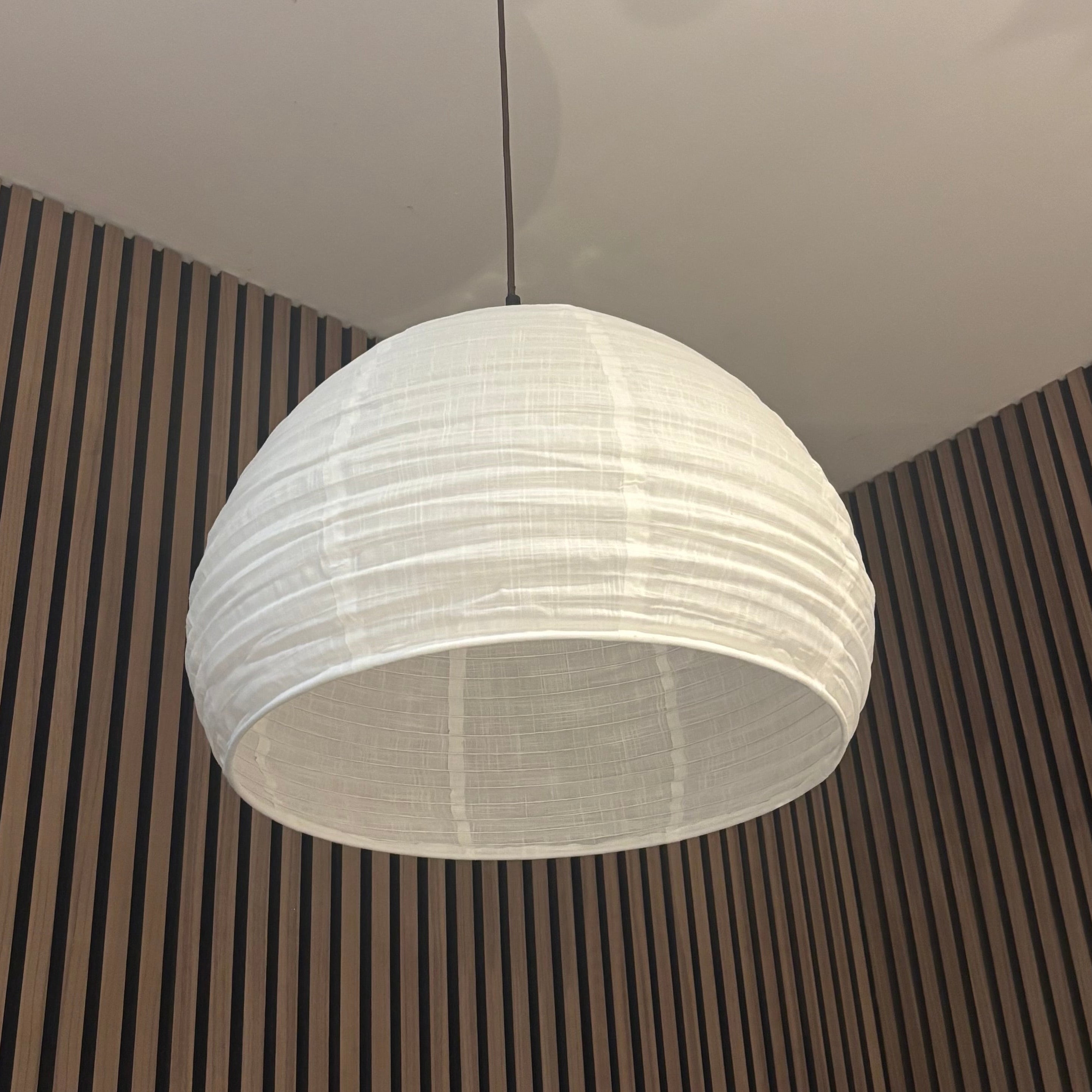 CGC Hester White Linen Large Round Open Easy Fit Hand Made Lampshade