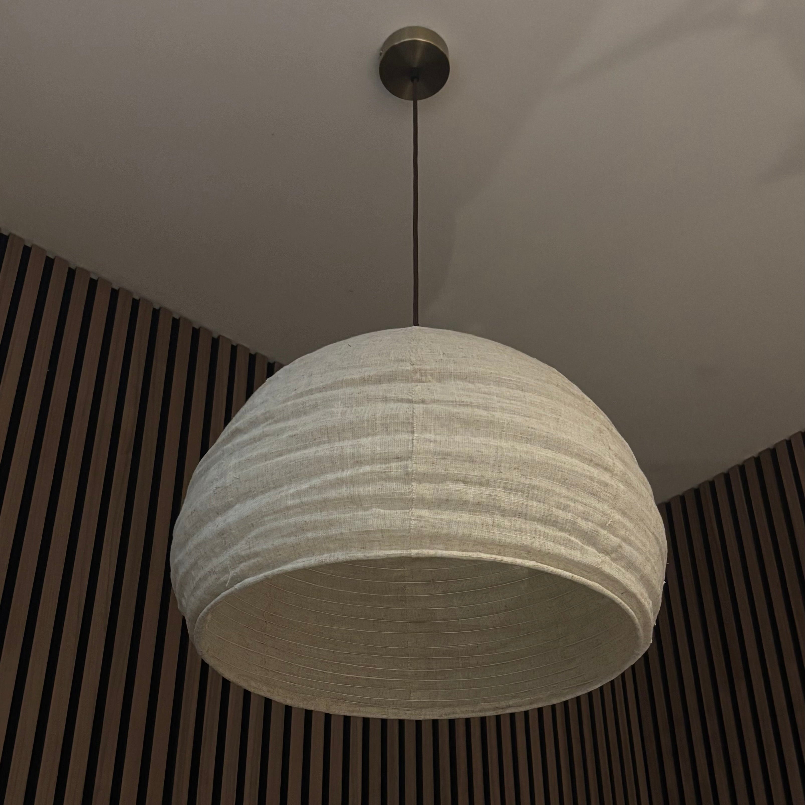 CGC Hester Oatmeal Linen Extra Large Round Open Easy Fit Hand Made Lampshade