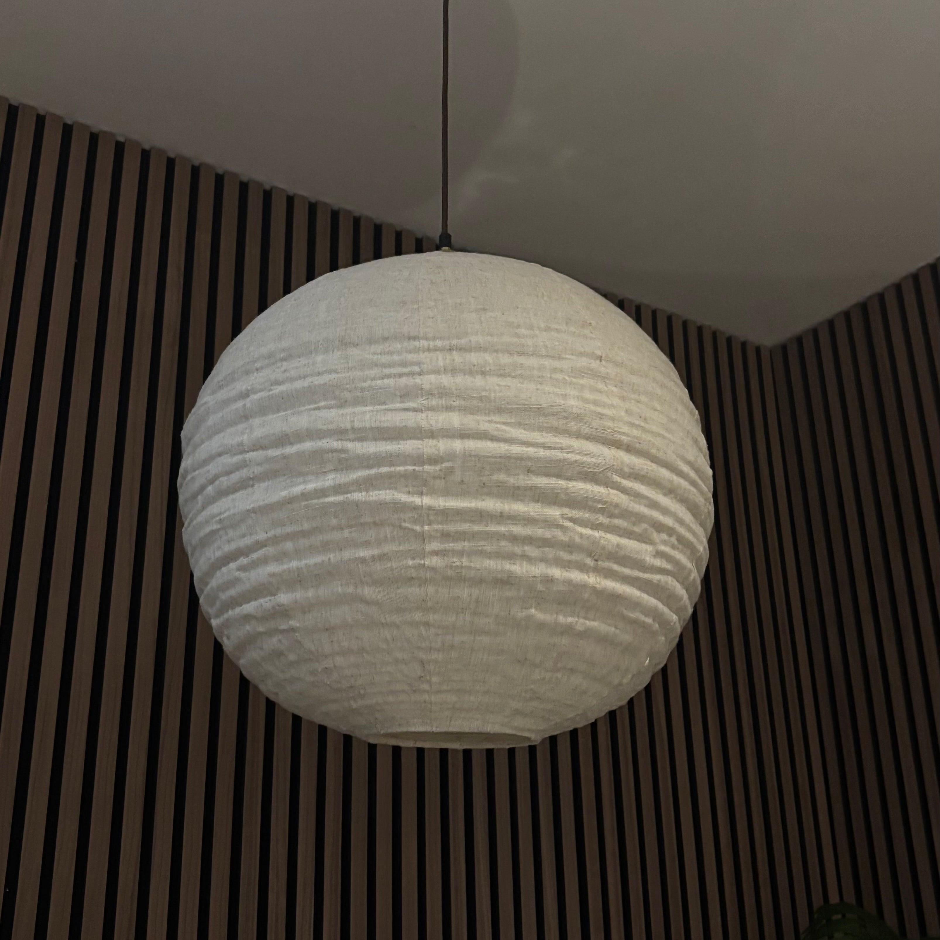 CGC Sybil Oatmeal Linen Large Round Globe Easy Fit Hand Made Lampshade